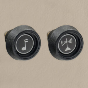 Alternative view of RETROSOUND vorderer Bedienknopf, Kunststoff, schwarz