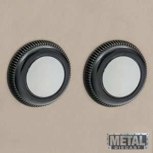 Alternative view of RETROSOUND vorderer Bedienknopf, Metall, verchromt, schwarz lackiert