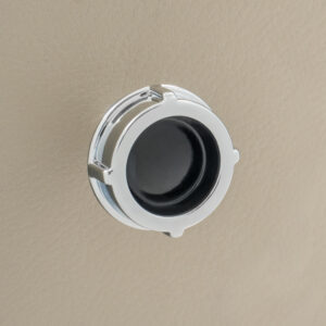 RETROSOUND vorderer Bedienknopf, Metall, verchromt, schwarz lackiert