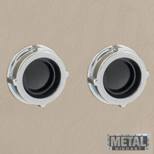 Alternative view of RETROSOUND vorderer Bedienknopf, Metall, verchromt, schwarz lackiert