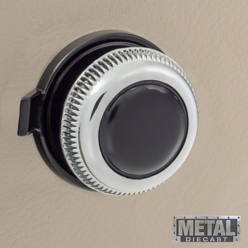 RETROSOUND vorderer Bedienknopf, Metall, verchromt, schwarz lackiert – Bild 6