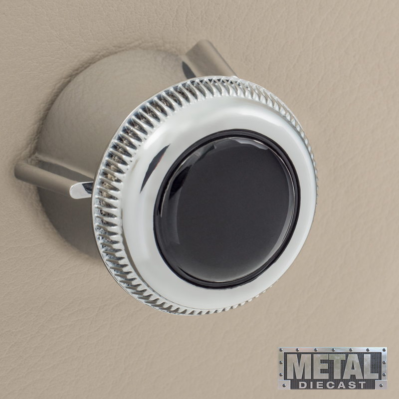 RETROSOUND vorderer Bedienknopf, Metall, verchromt, schwarz lackiert – Bild 8