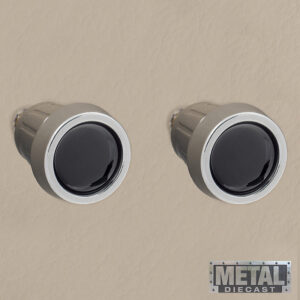 Alternative view of RETROSOUND vorderer Bedienknopf, Metall, verchromt, schwarz lackiert