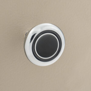 RETROSOUND vorderer Bedienknopf, Metall, verchromt, schwarz lackiert