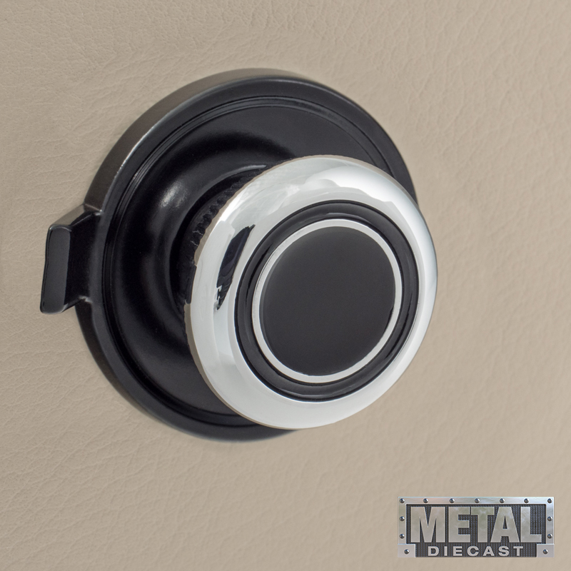 RETROSOUND vorderer Bedienknopf, Metall, verchromt, schwarz lackiert – Bild 6