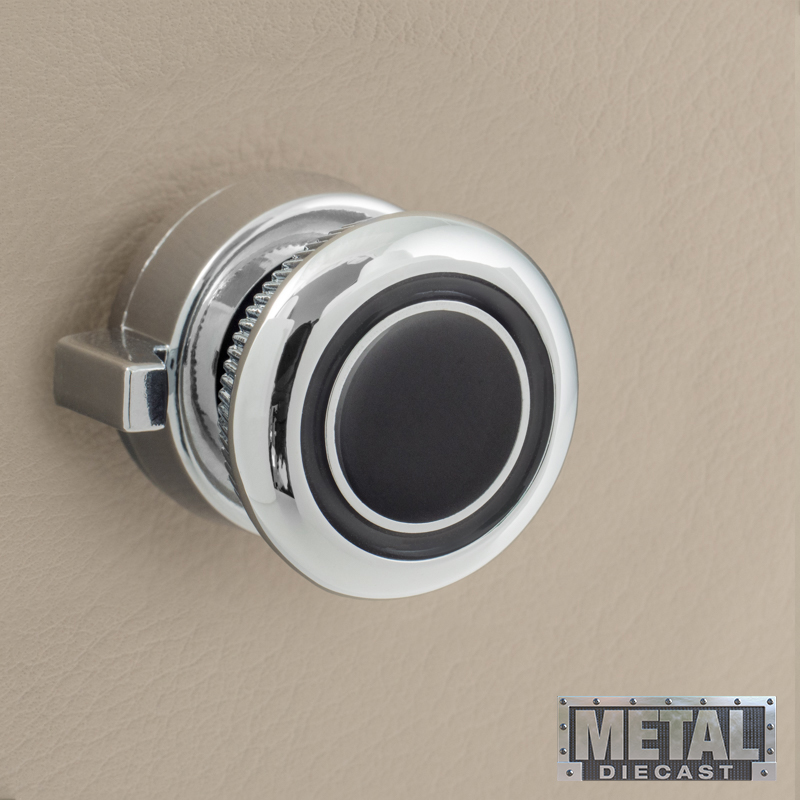 RETROSOUND vorderer Bedienknopf, Metall, verchromt, schwarz lackiert – Bild 7