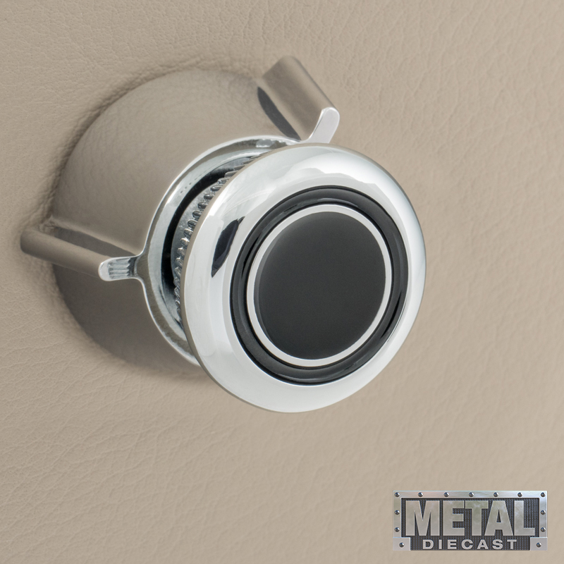 RETROSOUND vorderer Bedienknopf, Metall, verchromt, schwarz lackiert – Bild 8