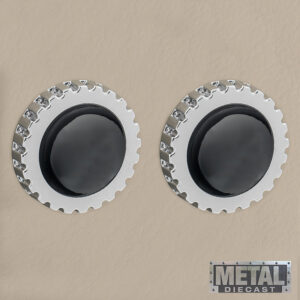 Alternative view of RETROSOUND vorderer Bedienknopf, Metall, verchromt, schwarz lackiert