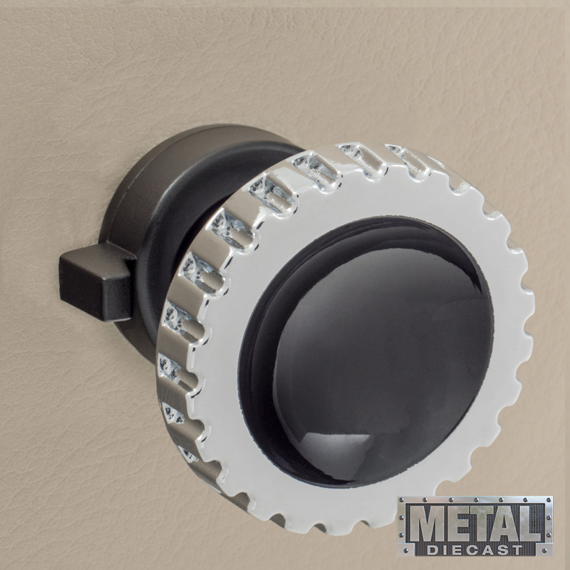 RETROSOUND vorderer Bedienknopf, Metall, verchromt, schwarz lackiert – Bild 3