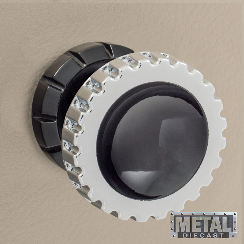 RETROSOUND vorderer Bedienknopf, Metall, verchromt, schwarz lackiert – Bild 4