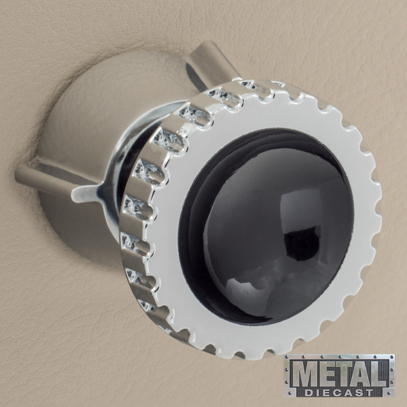 RETROSOUND vorderer Bedienknopf, Metall, verchromt, schwarz lackiert – Bild 8