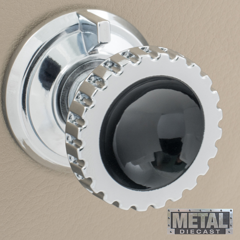 RETROSOUND vorderer Bedienknopf, Metall, verchromt, schwarz lackiert – Bild 10