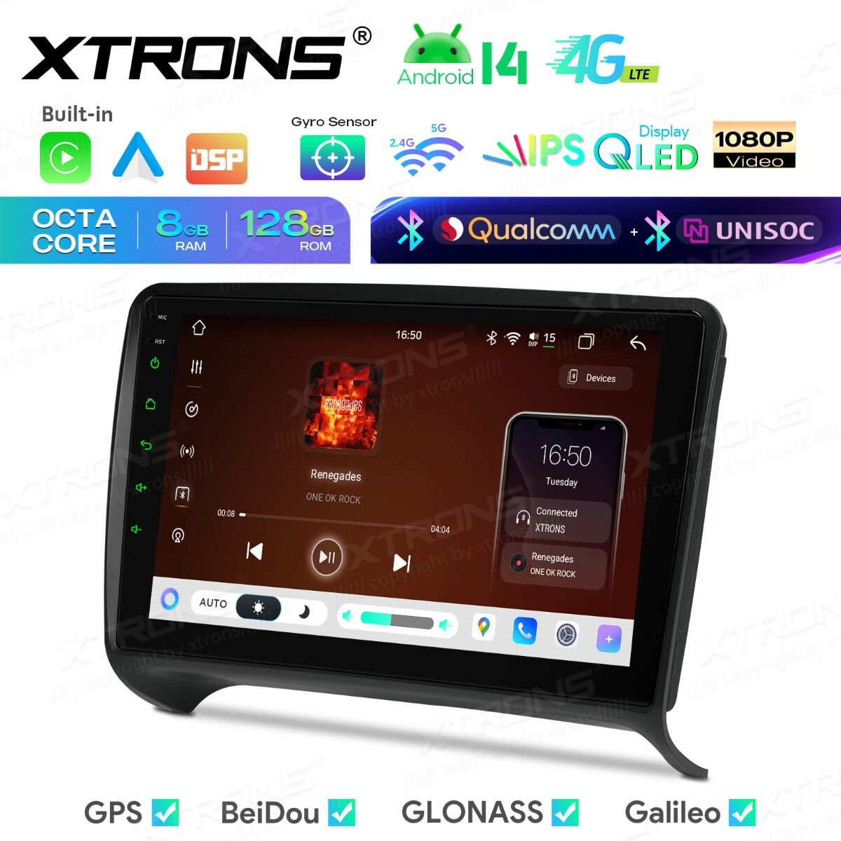 Android 14 Autoradio Octa Core 8+128GB LTE GPS Navi für AUDI TT MK2 8J 06-12++ – Bild 14