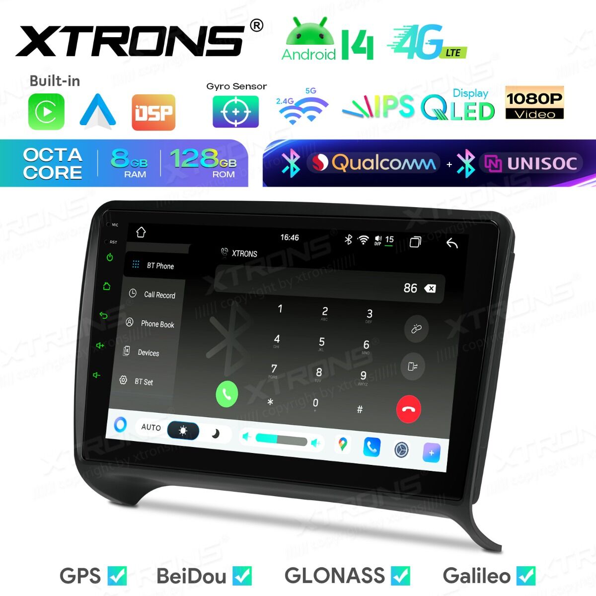 Android 14 Autoradio Octa Core 8+128GB LTE GPS Navi für AUDI TT MK2 8J 06-12++ – Bild 13