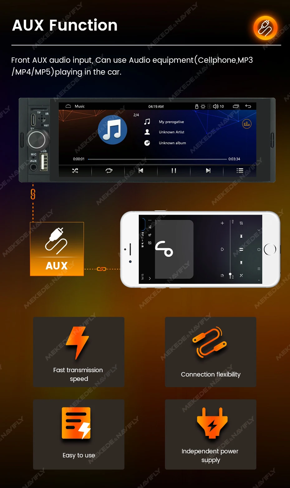 1Din Wireless CarPlay Android AUTO HD touch screen Universal 6,86'' Auto Radio FM Stereo MP5 multimedia-player BT TF port Kamera All-in-One Maschine Elektrogeräte für Kraftfahrzeuge