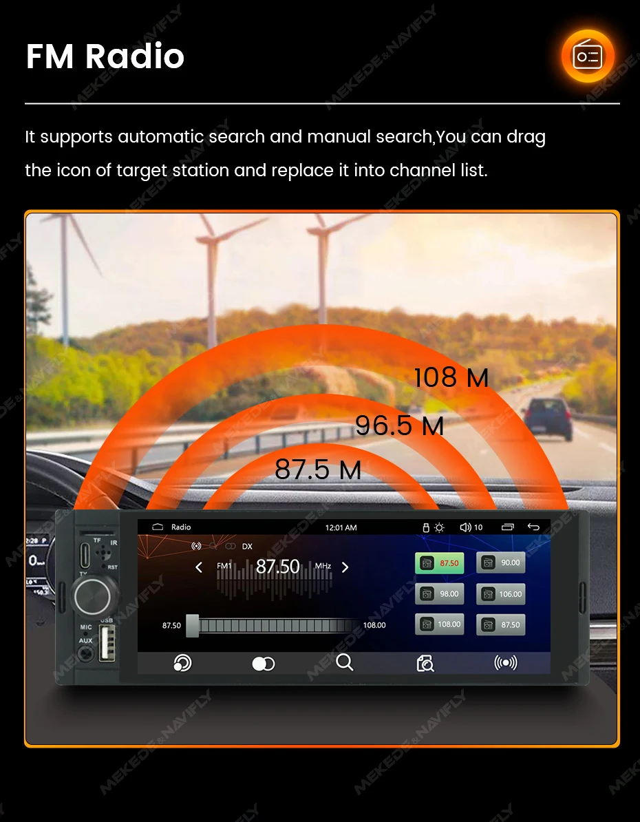 1Din Wireless CarPlay Android AUTO HD touch screen Universal 6,86'' Auto Radio FM Stereo MP5 multimedia-player BT TF port Kamera All-in-One Maschine Elektrogeräte für Kraftfahrzeuge
