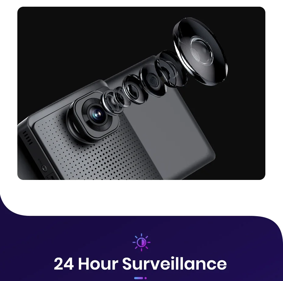 AWESAFE Dash Cam Rückfahrkamera Wifi Carplay & Android Auto 4K DVR GPS Navigation Video Recorder Dashboard Dual Len 24H Park