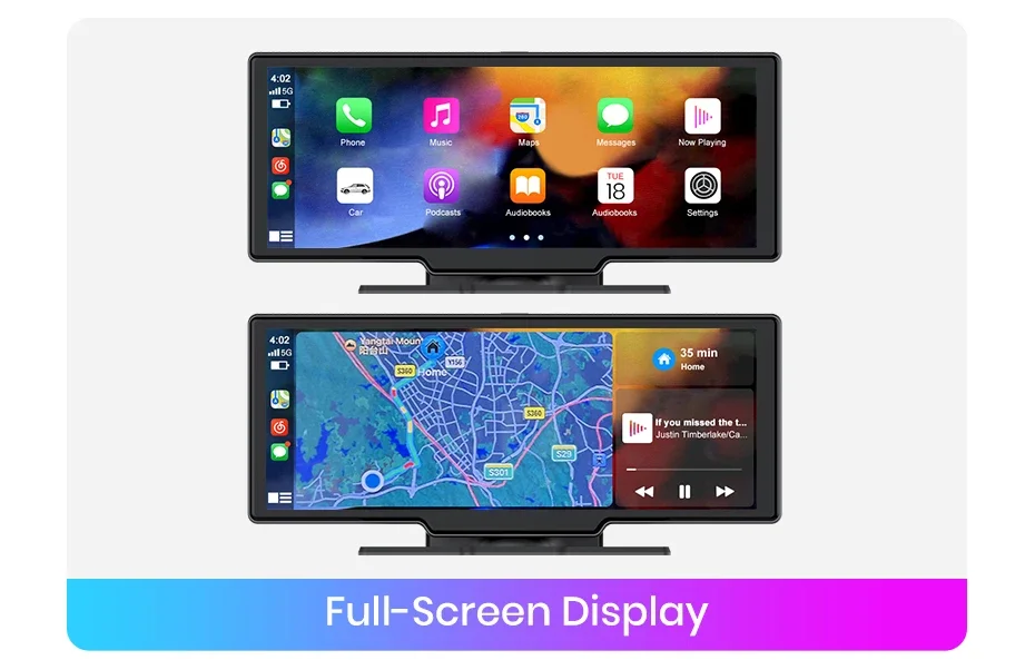AWESAFE Dash Cam Rückfahrkamera Wifi Carplay & Android Auto 4K DVR GPS Navigation Video Recorder Dashboard Dual Len 24H Park