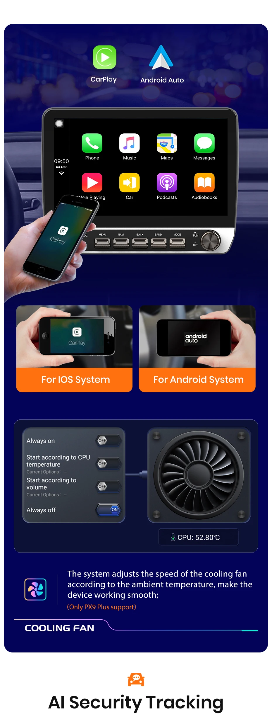 AWESAFE Drahtloses CarPlay Android-Autoradio für Mazda 5 2005 2006 2007 2008 2009 2010 4G-LTE 8-Croe RDS DSP IPS