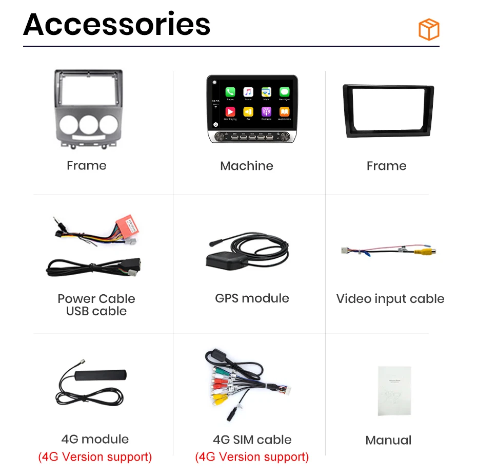 AWESAFE Drahtloses CarPlay Android-Autoradio für Mazda 5 2005 2006 2007 2008 2009 2010 4G-LTE 8-Croe RDS DSP IPS