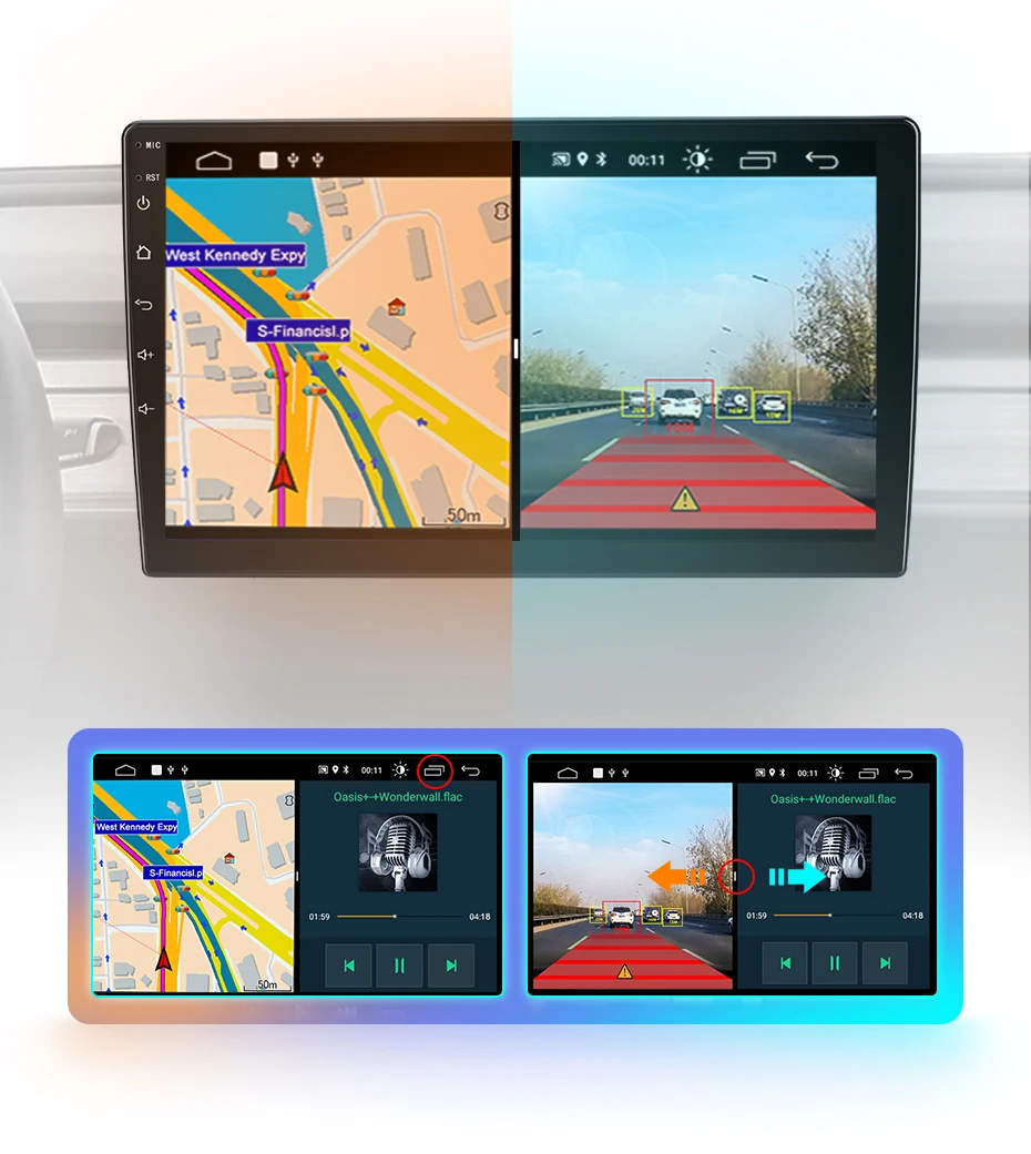 AWESAFE Kabelloses CarPlay Android Auto Autoradio für Peugeot 107 Toyota Aygo Citroen C1 2005-2014 Autoradio Stereo GPS