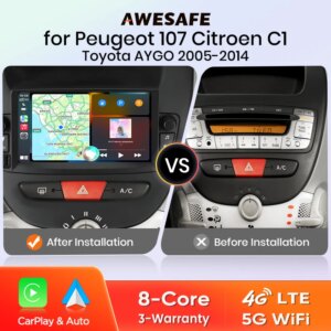 Alternative view of Android Autoradio für Peugeot 107 Toyota Aygo Citroen C1 2005-2014 Multimedia Stereo GPS 8Core Carplay