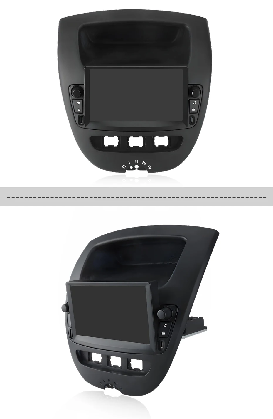 AWESAFE Kabelloses CarPlay Android Auto Autoradio für Peugeot 107 Toyota Aygo Citroen C1 2005-2014 Autoradio Stereo GPS
