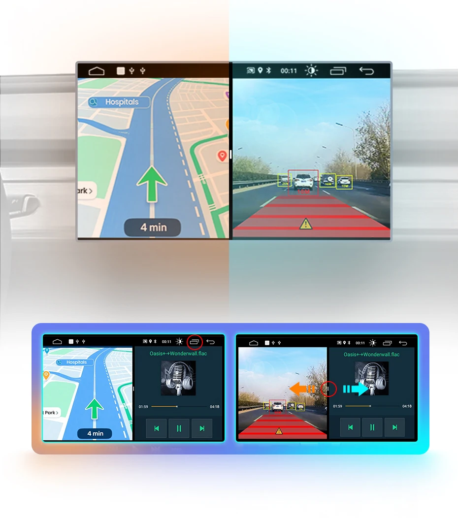 AWESAFE Autoradio für Toyota RAV4 RAV4 XA30 2007-2011 Multimedia Wireless CarPlay Android Auto GPS Auto Intelligente Systeme