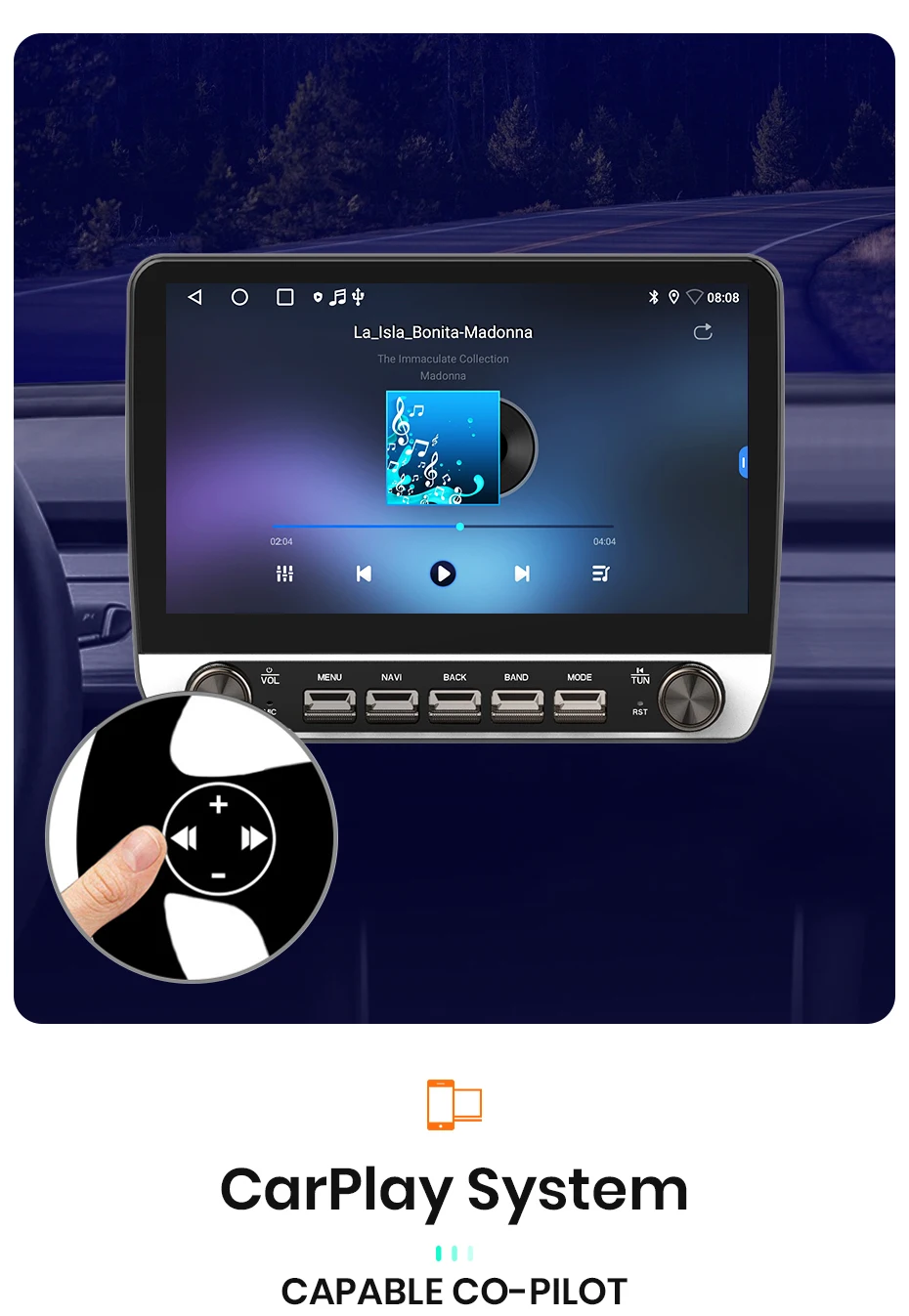 AWESAFE Autoradio für Peugeot 407 cc SW 407CC 2004-2011, kabelloses Carplay, Android Auto Stereo mit Tasten, Multimedia, GPS, 4G