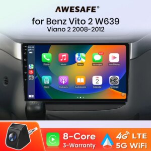 Android Autoradio für Mercedes Benz Vito 2 W639 Viano 2 2003-2015 Multimedia GPS 2 DIN Carplay 4K 8Core