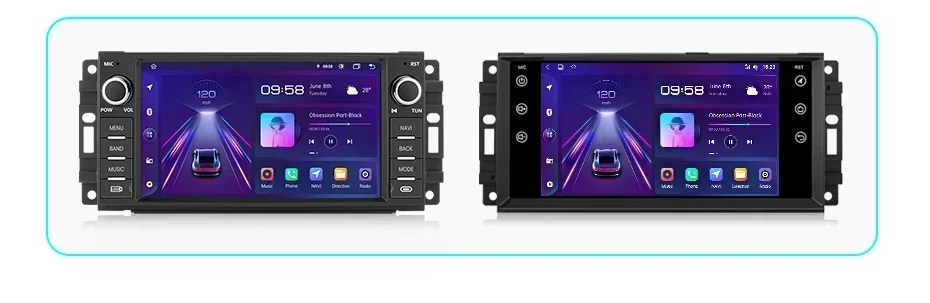 Awesafe 7-Zoll-Autoradio für für Jeep Wrangler Dodge Grand Cherokee Chrysler 300c Patriot Commander Kaliber Heraus forderer DVD