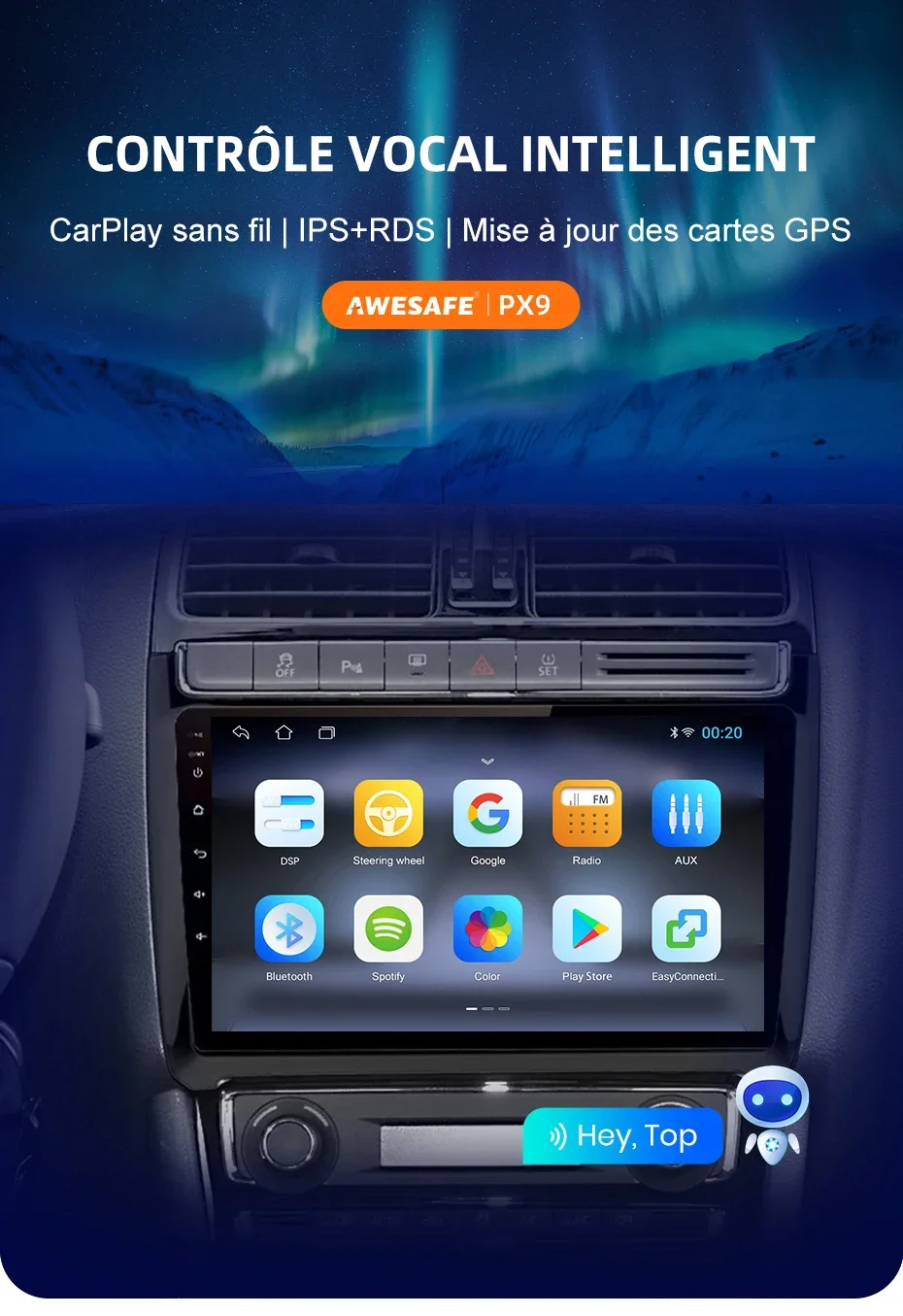 AWESAFE Drahtlose CarPlay Android Auto Autoradio Für Volkswagen VW POLO limousine 6r 2012 2013 2014 2015 2016 2017 2018 GPS RDS DSP