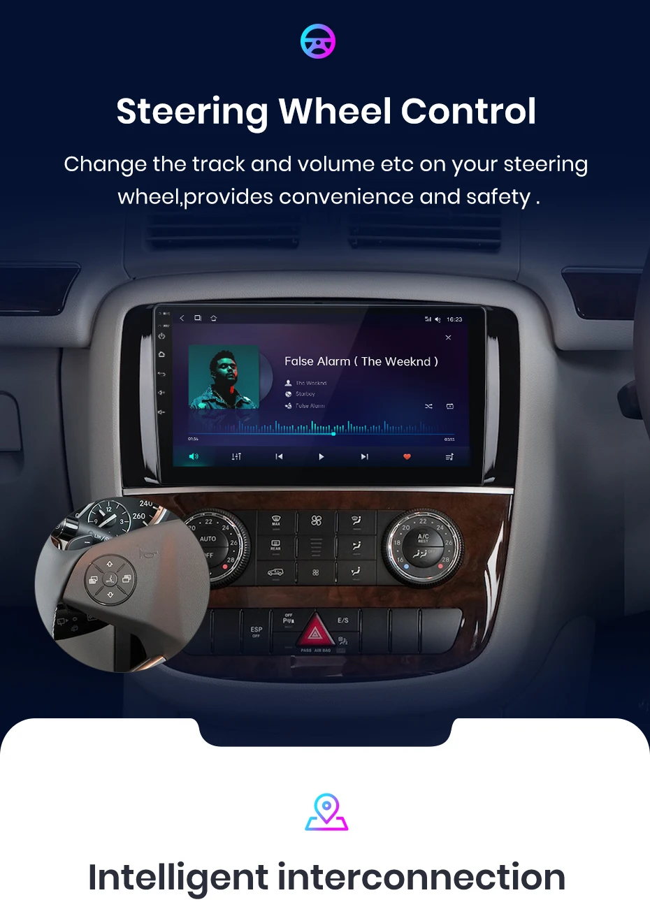 Junsun AI Stimme Auto Radio Für Mercedes Benz R-Klasse 2005-2017 Drahtlose Carplay Android Auto 4G auto Intelligente Systeme GPS Navi