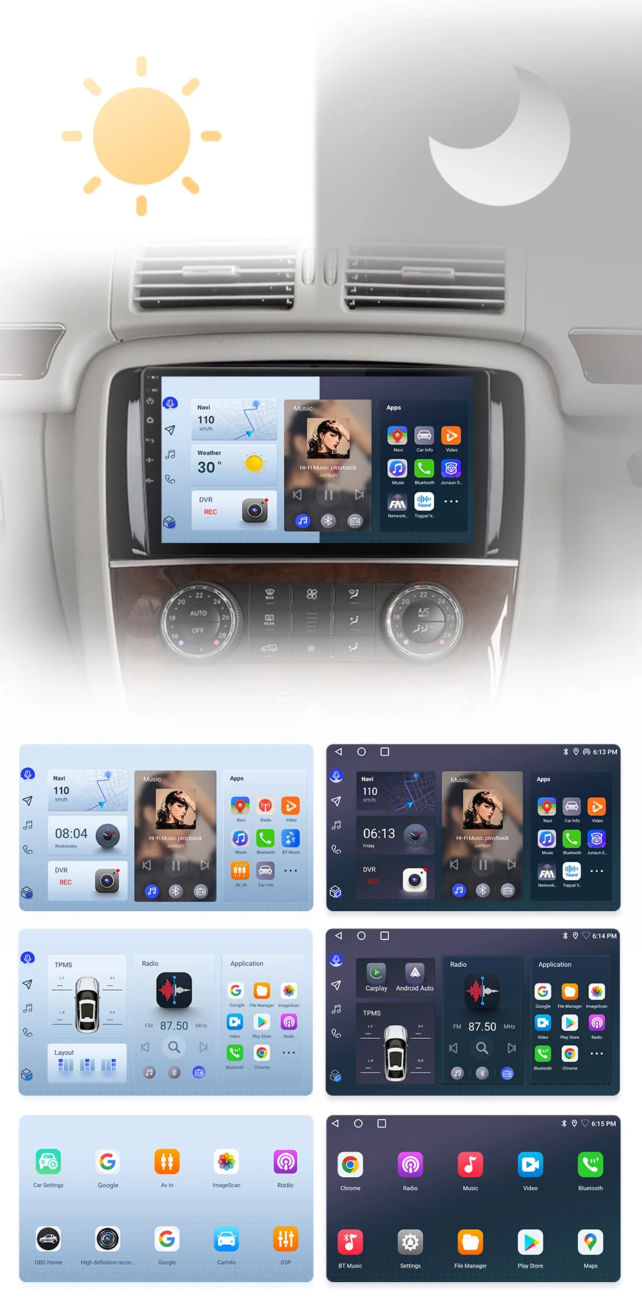 Junsun AI Stimme Auto Radio Für Mercedes Benz R-Klasse 2005-2017 Drahtlose Carplay Android Auto 4G auto Intelligente Systeme GPS Navi