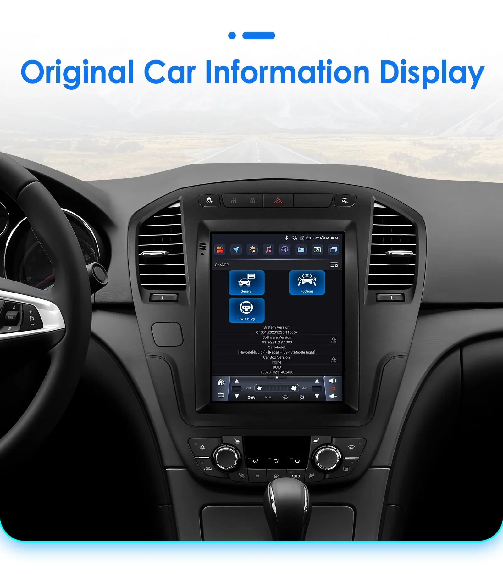 Android 14 Autoradio für Opel Insignia Buick Regal 2009–2013 für Tesla Style Stereo GPS Carplay Android Auto Multimedia Player