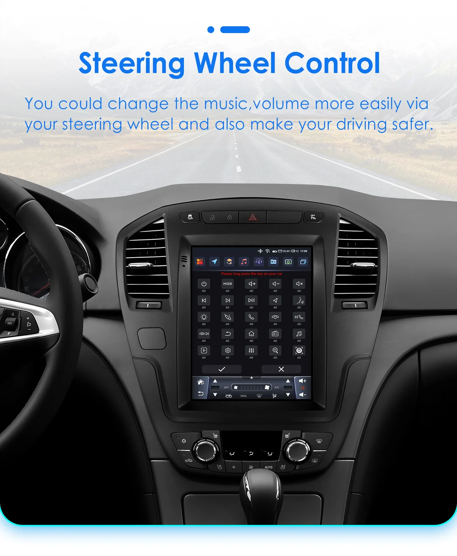 Android 14 Autoradio für Opel Insignia Buick Regal 2009–2013 für Tesla Style Stereo GPS Carplay Android Auto Multimedia Player