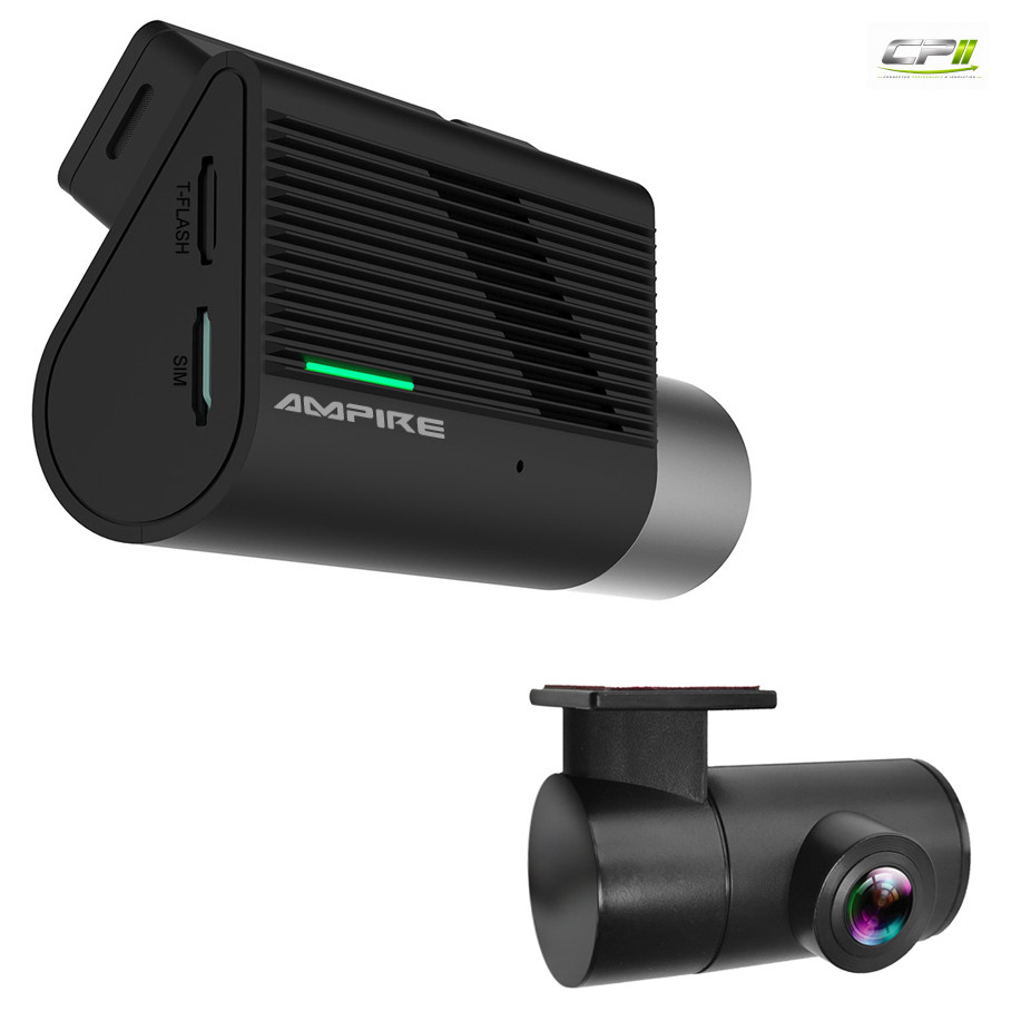 AMPIRE 2-Kanal Dashcam, 2K Front, 1080p Heck, 4G LTE, WLAN, GPS, inkl. 64GB