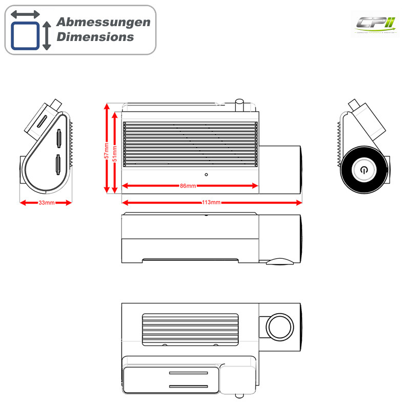 AMPIRE 2-Kanal Dashcam, 2K Front, 1080p Heck, 4G LTE, WLAN, GPS, inkl. 64GB – Bild 7