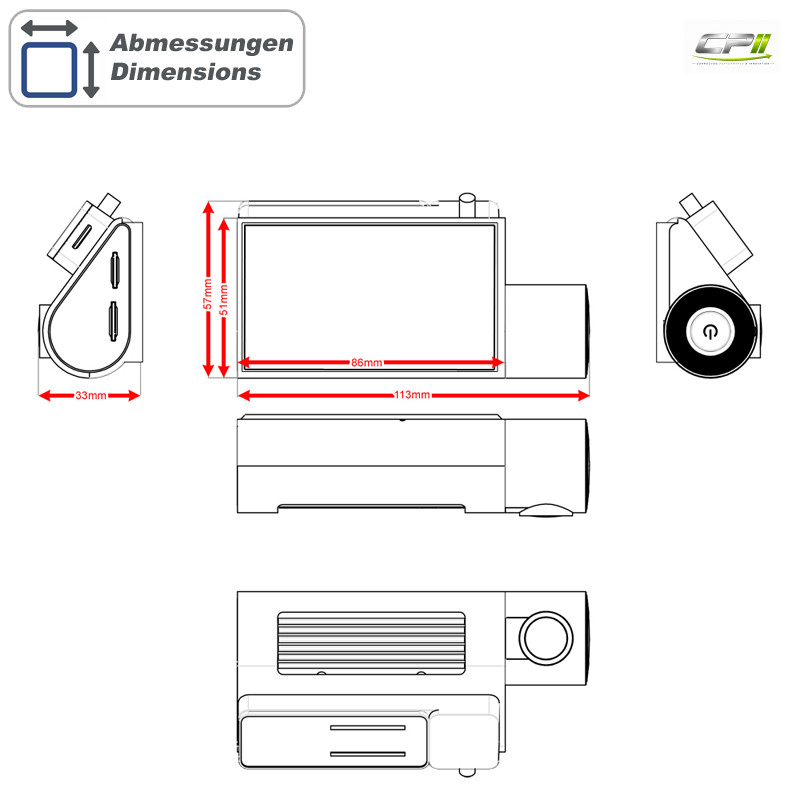 AMPIRE 2-Kanal Dashcam mit Touchscreen, 2K Front, 1080p Heck, 4G LTE, WLAN und GPS – Bild 10