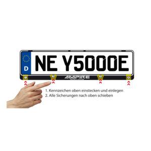 Alternative view of AMPIRE 3D-Kennzeichenhalter "Security System", nur für EU-Nummernschilder