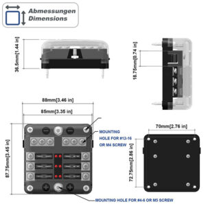 Alternative view of AMPIRE ATO-Sicherungsverteiler 6-fach, inklusive LITTLEFUSE ATO-Sicherungen