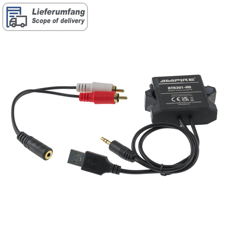 AMPIRE Bluetooth® Audio Empfänger mit 3.5mm Klinkenstecker, USB-A – Bild 8
