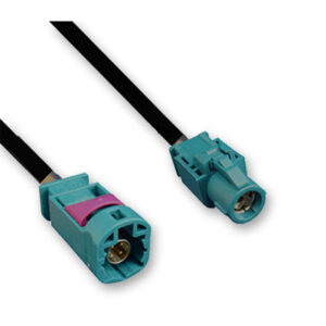 AMPIRE HSD-Verlängerung, wasserblau, Stecker - gerade Buchse, 1m
