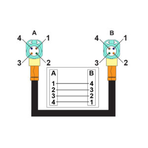 Alternative view of AMPIRE Kabel HSD Buchse runtergewinkelt auf HSD Buchse runtergewinkelt 75cm