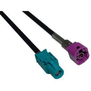 AMPIRE Kabel HSD wasserblau, Stecker - gerade Buchse, 26cm