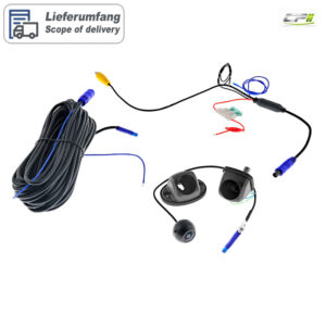 AMPIRE Multimount-Rückfahrkamera (AHD 1080P 25F/CVBS NTSC) 150°, 8m Kabel, schwarz