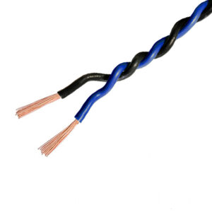 AMPIRE Verdrilltes Kabel BLAU/SCHWARZ 0,5mm², 150m Spule, 100% Kupfer