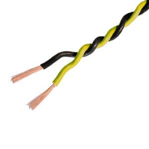 AMPIRE Verdrilltes Kabel GELB/SCHWARZ 0,5mm², 150m Spule, 100% Kupfer