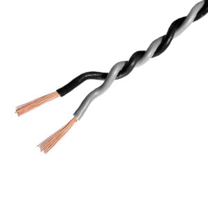AMPIRE Verdrilltes Kabel GRAU/SCHWARZ 0,5mm², 150m Spule, 100% Kupfer