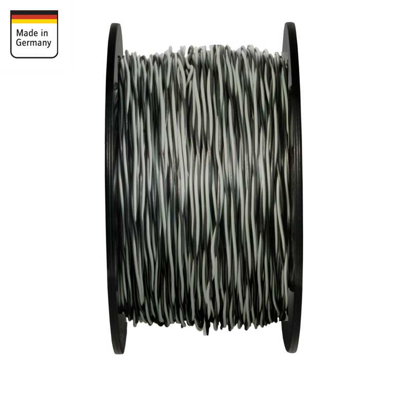 AMPIRE Verdrilltes Kabel GRAU/SCHWARZ 1,5mm², 60m Spule, 100% Kupfer – Bild 2